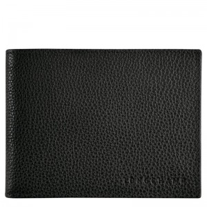 Longchamp Le Foulonné Men's Wallets Black | MGU-926785