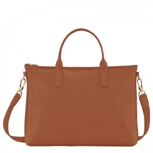 Longchamp Le Foulonné S Women's Briefcase Caramel Brown | GRX-908523