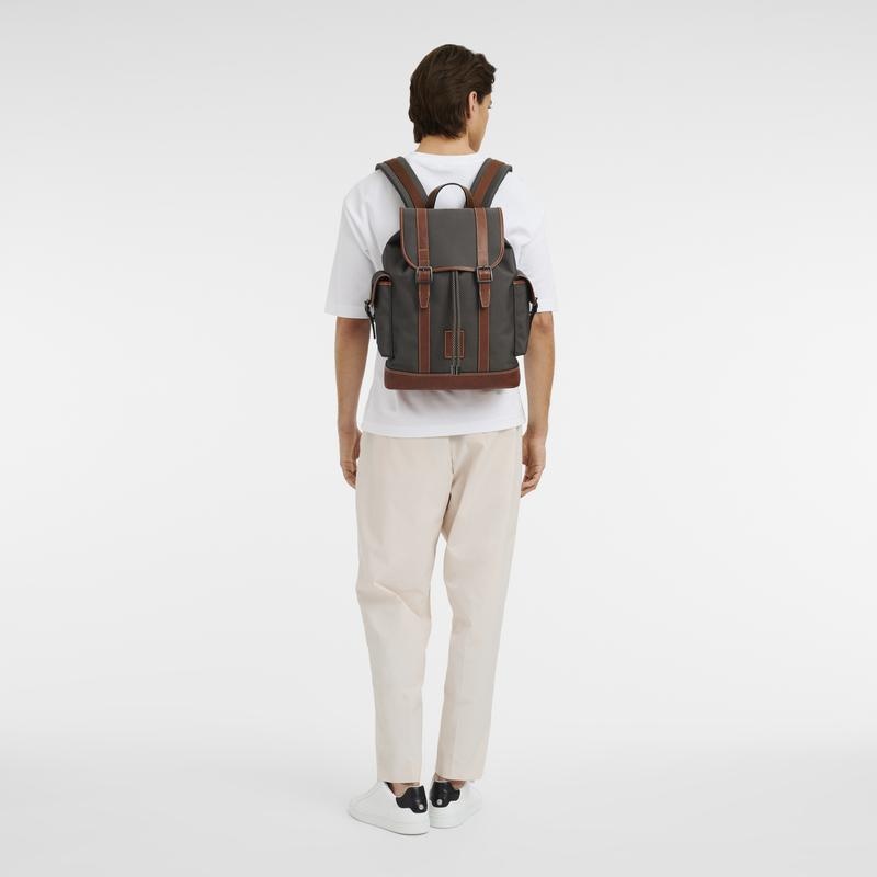 Longchamp Boxford Men's Backpacks Brown | EHC-190468