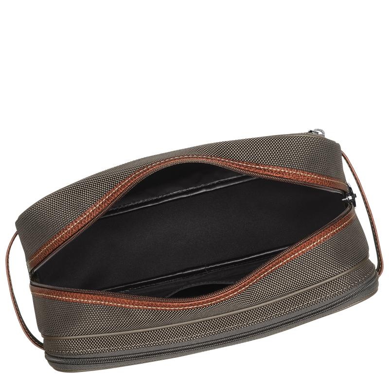 Longchamp Boxford Men's Toiletry Bags Brown | VDM-240856