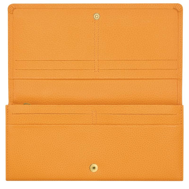 Longchamp Le Foulonné Continental Women's Wallets Apricot Orange | PKM-930761