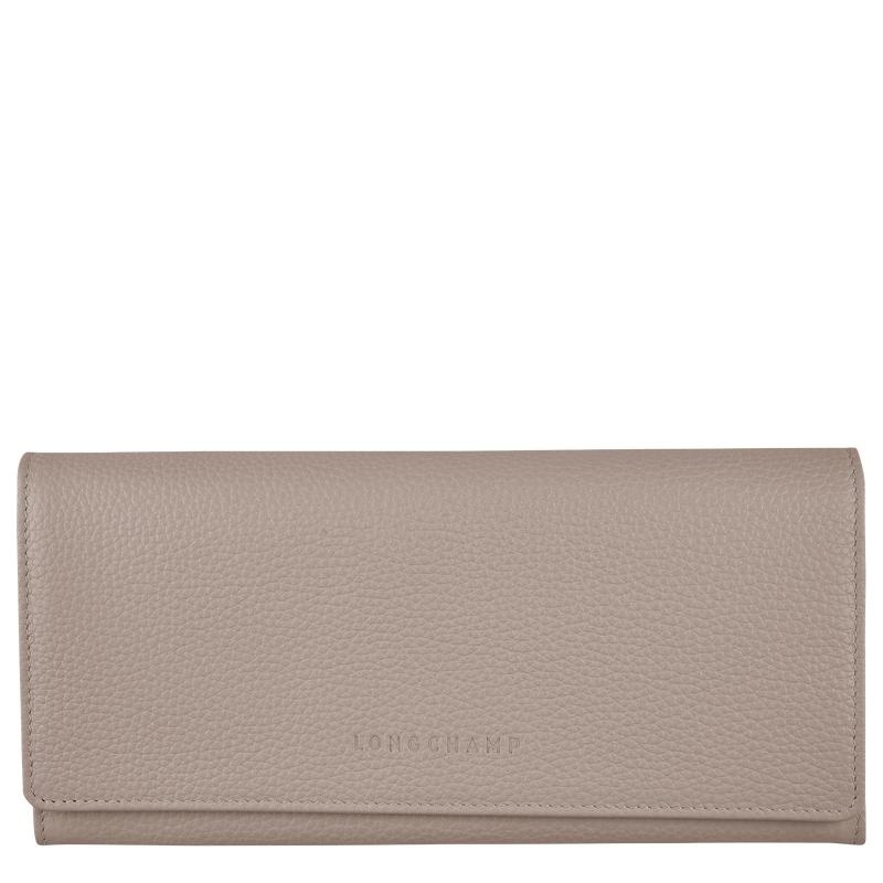 Longchamp Le Foulonné Continental Women\'s Wallets Turtledove Grey | MWX-089671