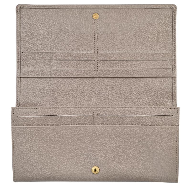 Longchamp Le Foulonné Continental Women's Wallets Turtledove Grey | DZG-617385