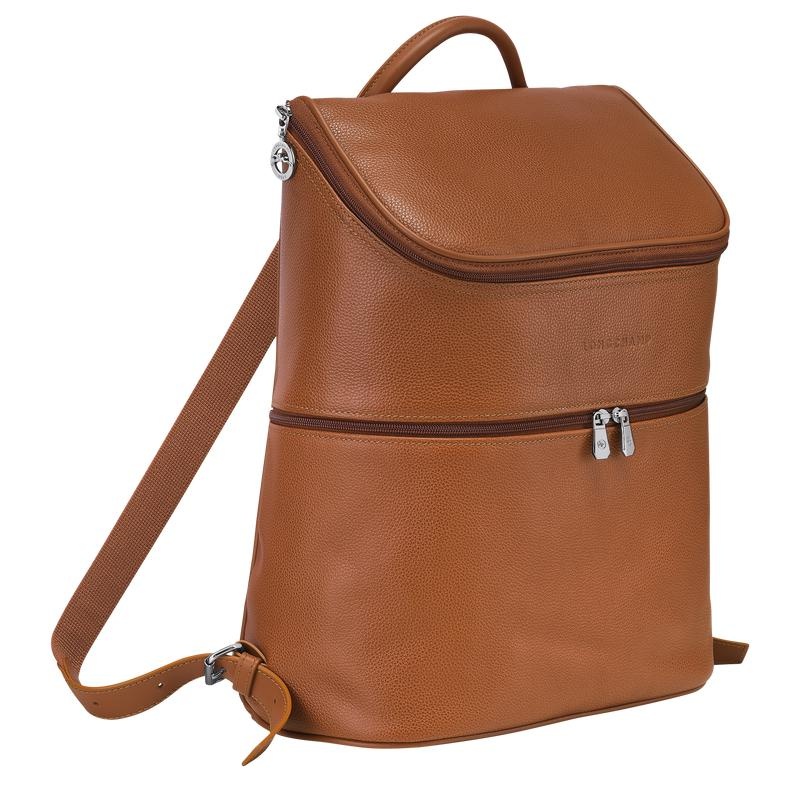 Longchamp Le Foulonné Men's Backpacks Caramel Brown | JSY-321546