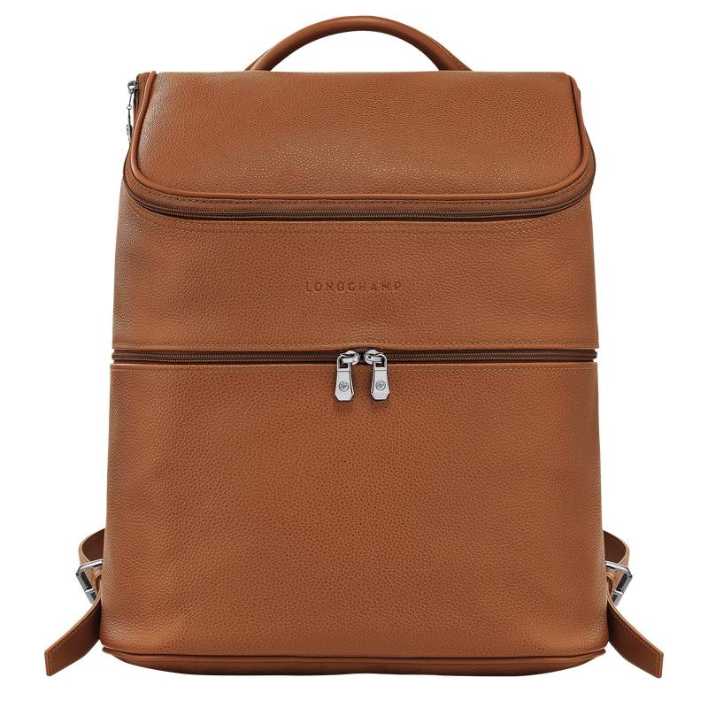 Longchamp Le Foulonné Men\'s Backpacks Caramel Brown | JSY-321546