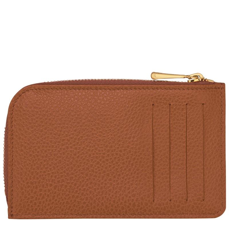 Longchamp Le Foulonné Men's Cardholders Caramel Brown | ZIU-359286