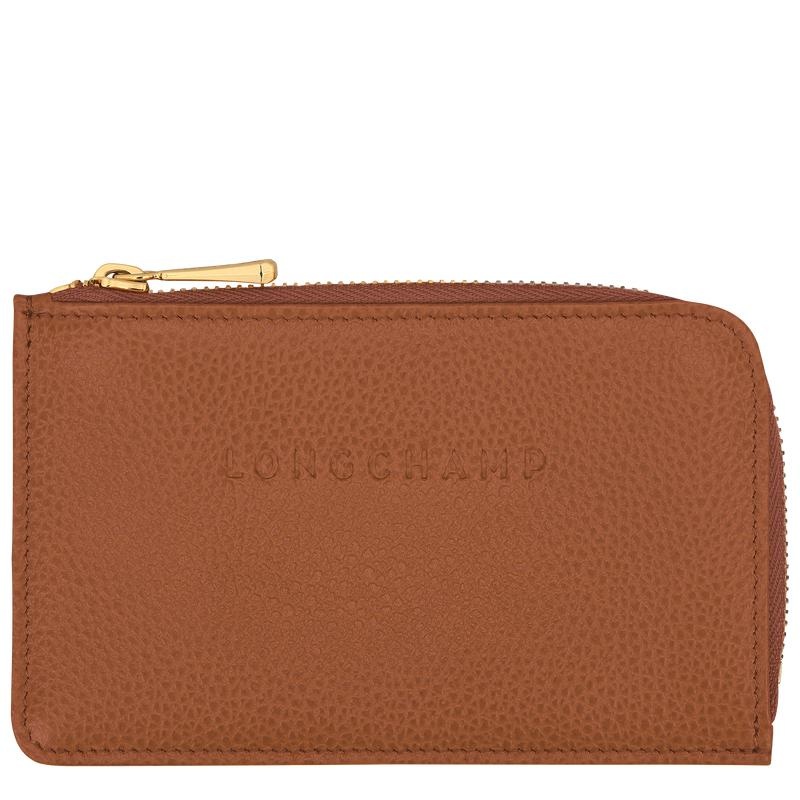 Longchamp Le Foulonné Men\'s Cardholders Caramel Brown | ZIU-359286