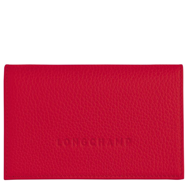 Longchamp Le Foulonné Men\'s Cardholders Love Red | QHR-198056