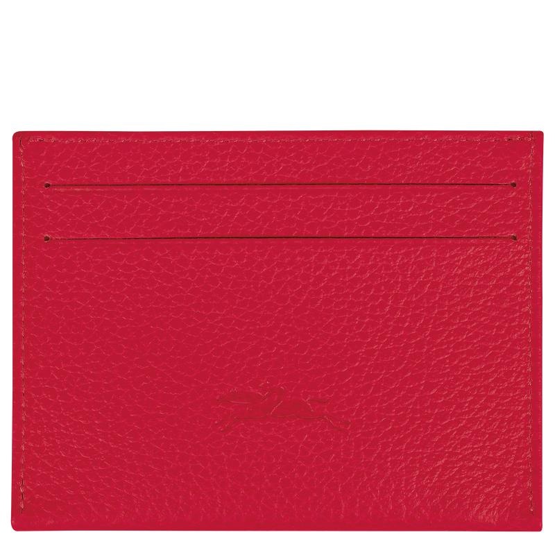 Longchamp Le Foulonné Men's Cardholders Love Red | TWN-047856