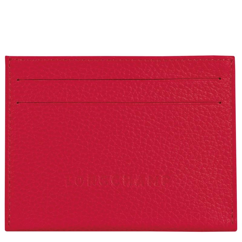 Longchamp Le Foulonné Men\'s Cardholders Love Red | TWN-047856