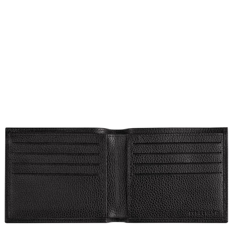 Longchamp Le Foulonné Men's Wallets Black | OMQ-429803