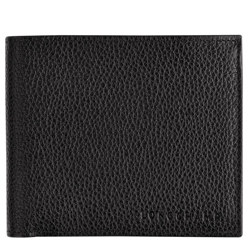 Longchamp Le Foulonné Men\'s Wallets Black | OMQ-429803