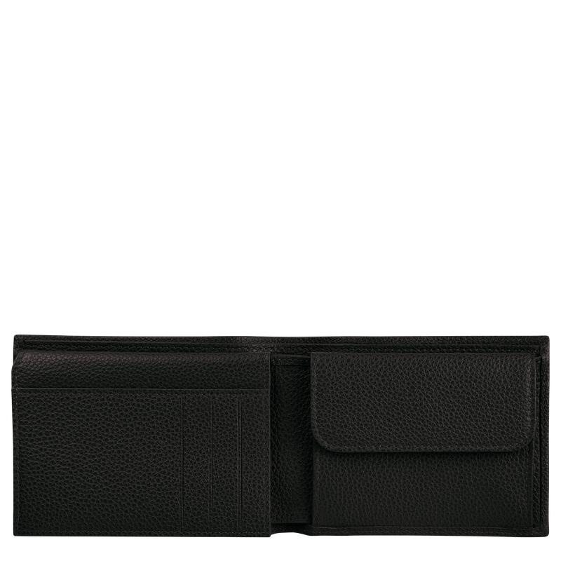 Longchamp Le Foulonné Men's Wallets Black | MGU-926785