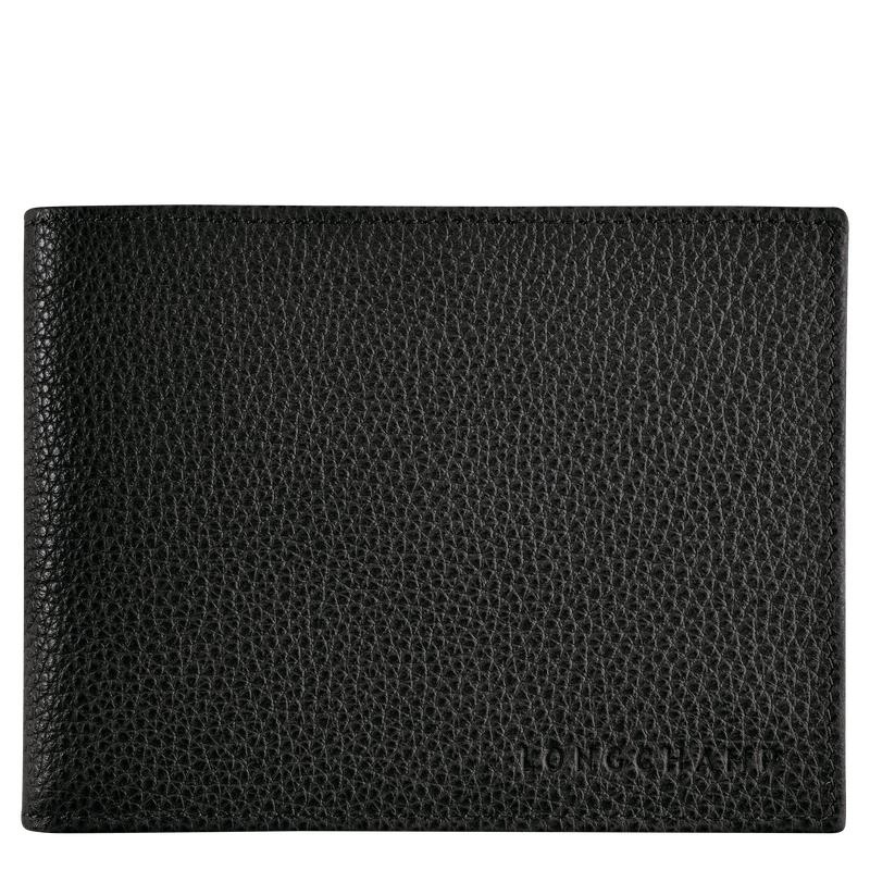 Longchamp Le Foulonné Men\'s Wallets Black | MGU-926785