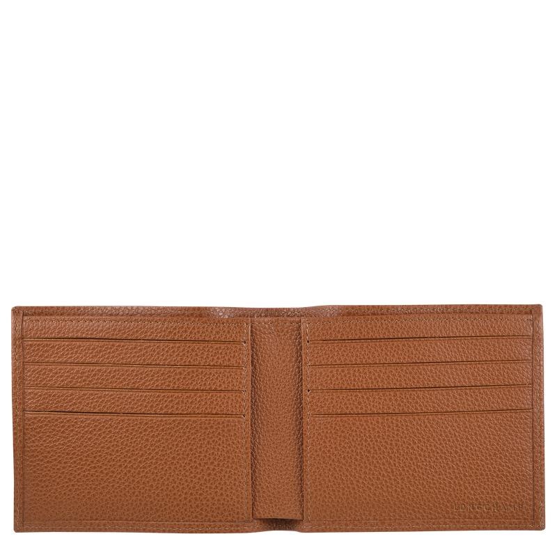 Longchamp Le Foulonné Men's Wallets Caramel Brown | KXV-564297