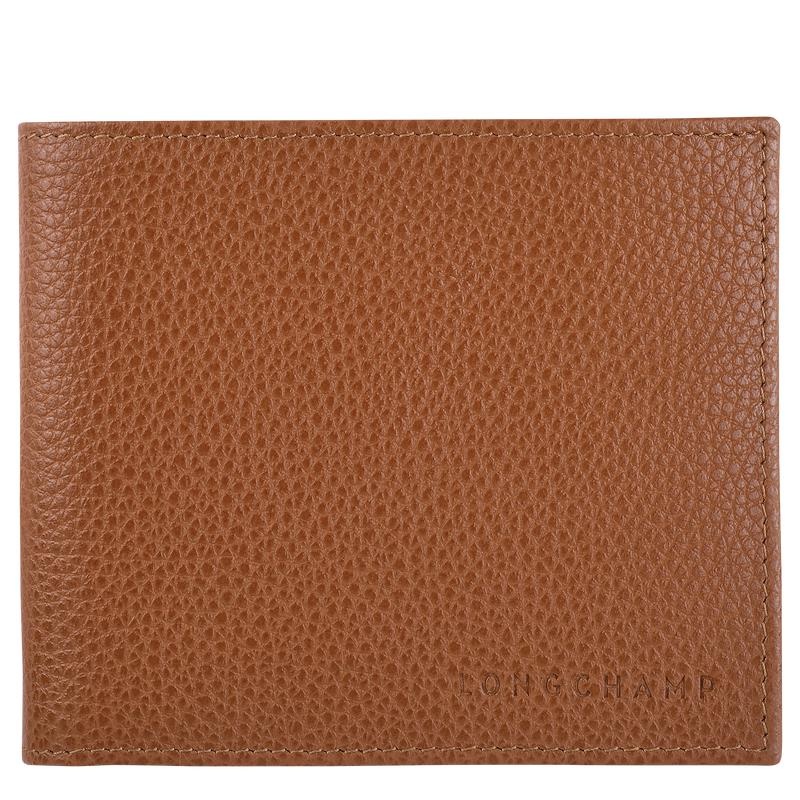 Longchamp Le Foulonné Men\'s Wallets Caramel Brown | KXV-564297