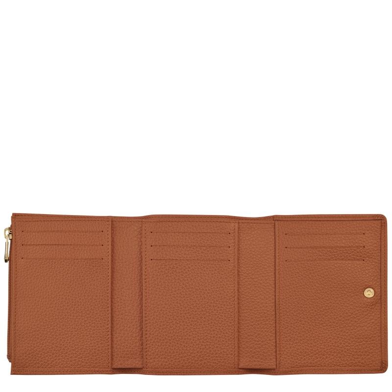 Longchamp Le Foulonné Men's Wallets Caramel Brown | VEK-194785