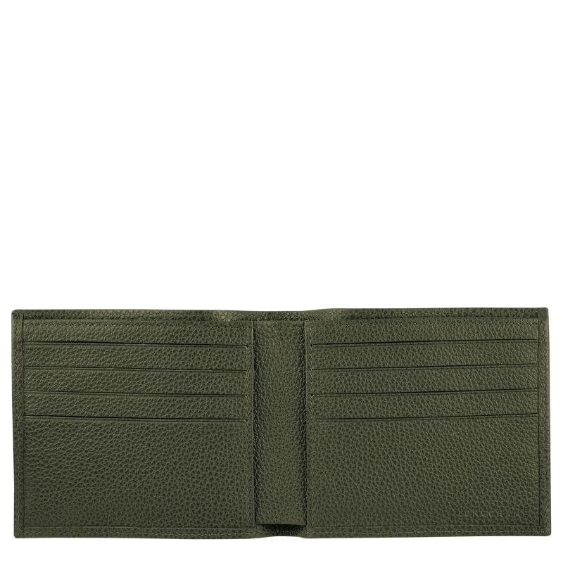 Longchamp Le Foulonné Men's Wallets Khaki | OQI-456817