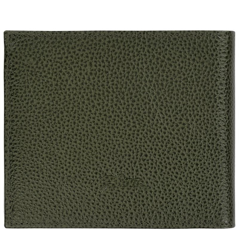 Longchamp Le Foulonné Men's Wallets Khaki | OQI-456817