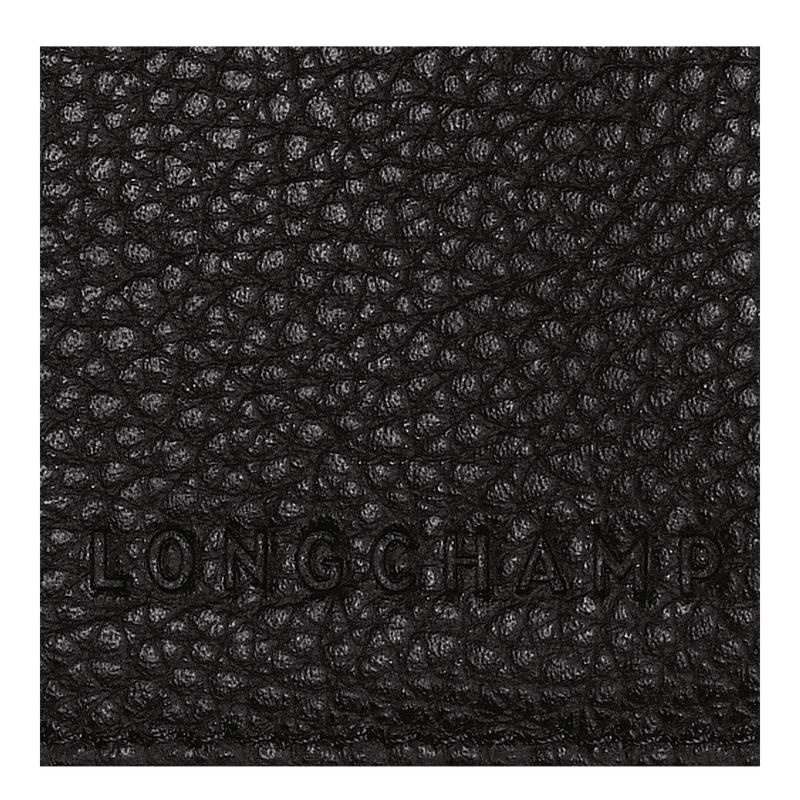 Longchamp Le Foulonné Passport cover Men's Passport Bag Black | DBE-756203