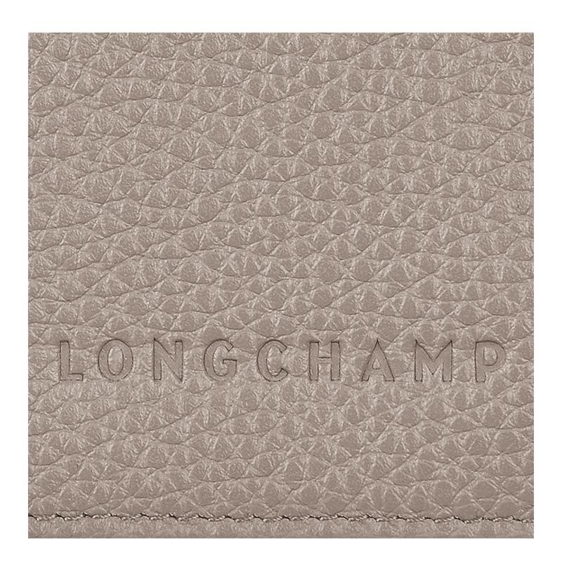 Longchamp Le Foulonné Passport cover Women's Passport Bag Turtledove Grey | RKS-018956