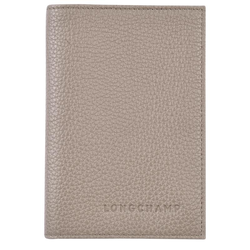 Longchamp Le Foulonné Passport cover Women\'s Passport Bag Turtledove Grey | RKS-018956