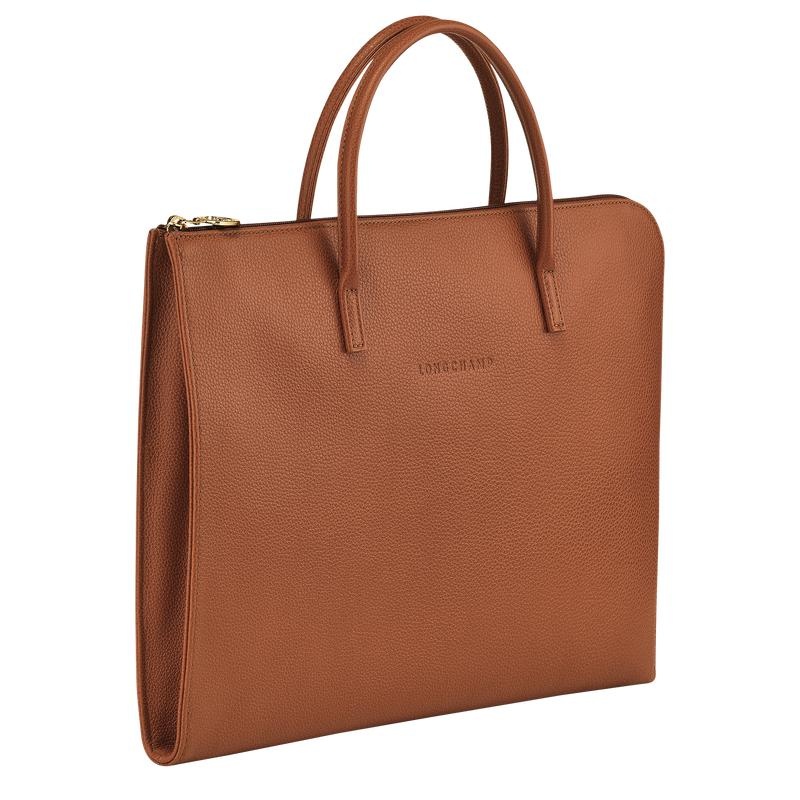 Longchamp Le Foulonné S Women's Briefcase Caramel Brown | QHK-607893