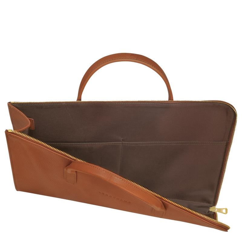 Longchamp Le Foulonné S Women's Briefcase Caramel Brown | QHK-607893