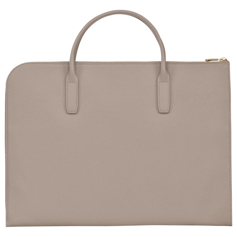 Longchamp Le Foulonné S Women's Briefcase Turtledove Grey | EAY-768349