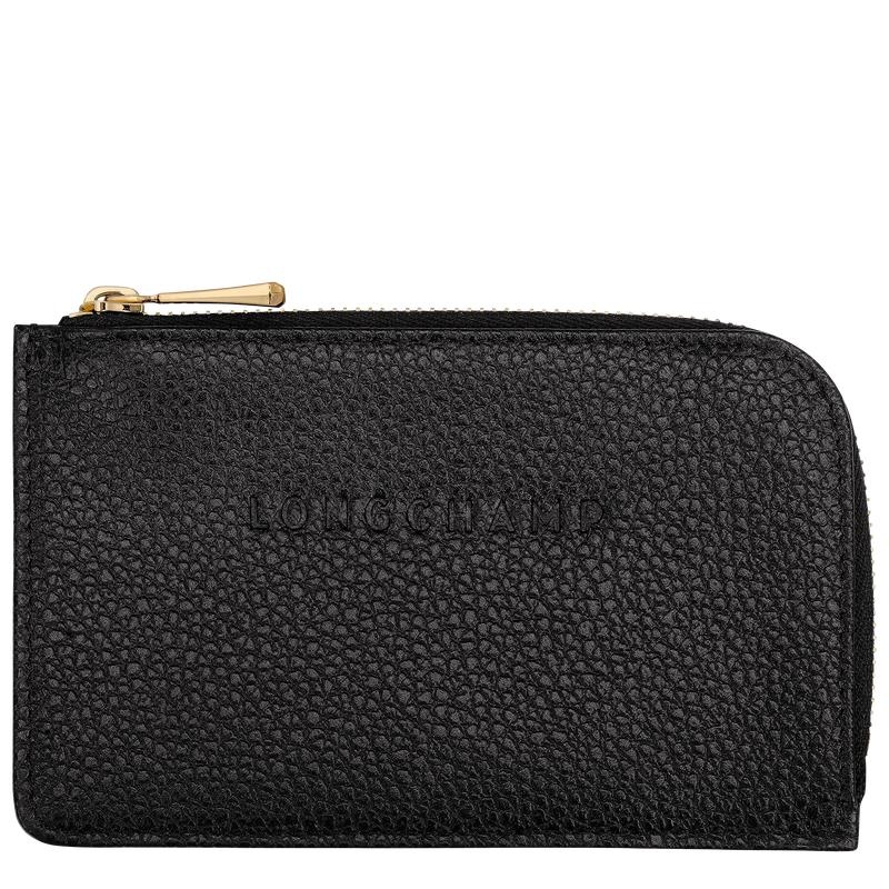 Longchamp Le Foulonné Women\'s Cardholders Black | YHN-302861