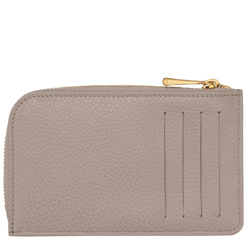 Longchamp Le Foulonné Women's Cardholders Turtledove Grey | NLD-857203