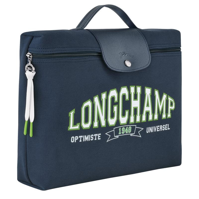 Longchamp Le Pliage Collection Men's Briefcase Navy | BWT-423867