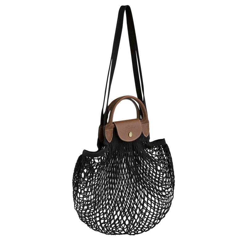 Longchamp Le Pliage Filet L Women's Mesh Bag Black | FOU-759260