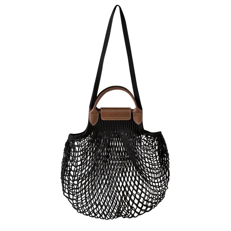 Longchamp Le Pliage Filet L Women's Mesh Bag Black | FOU-759260