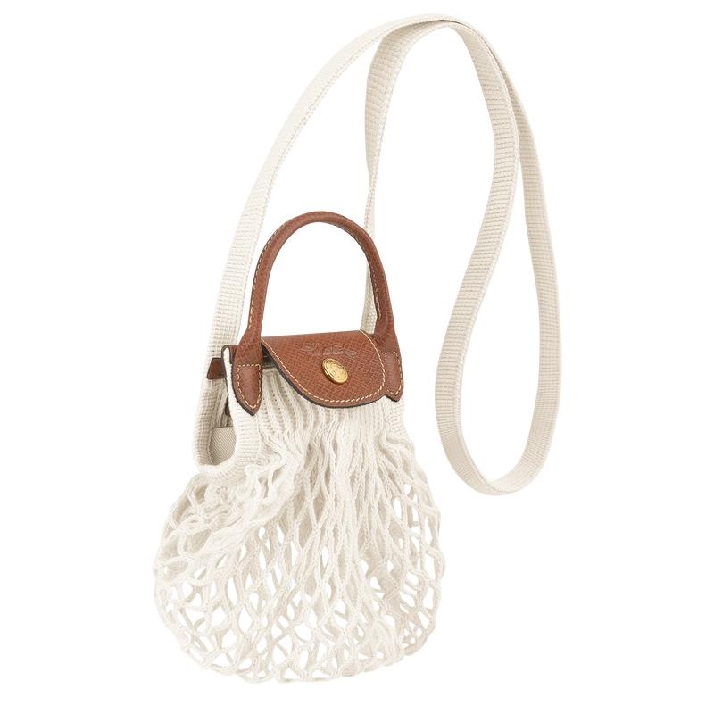 Longchamp Le Pliage Filet XS Women's Mesh Bag Ecru White | WGV-180532