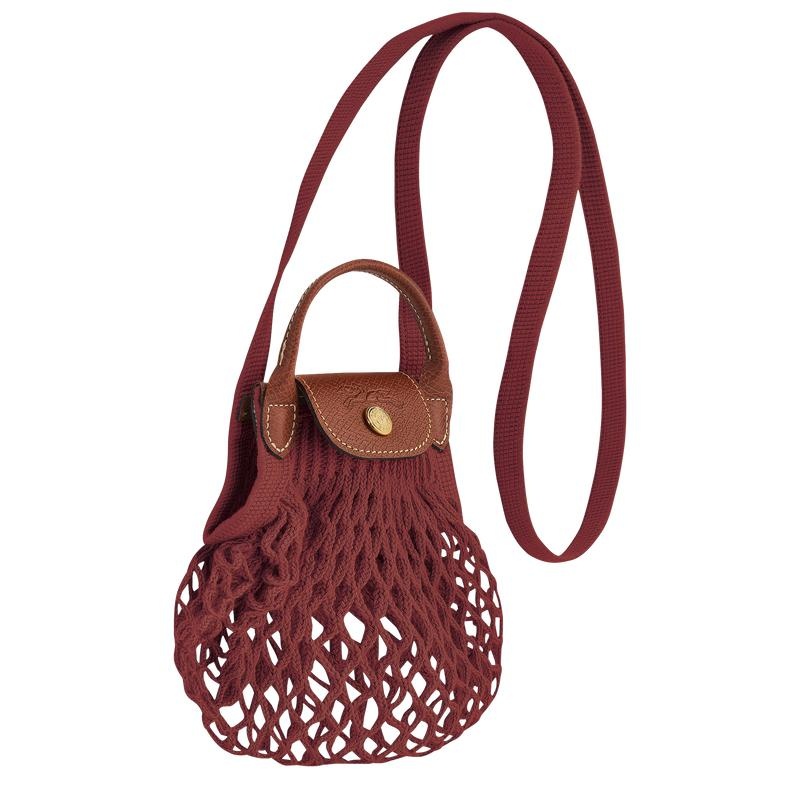 Longchamp Le Pliage Filet XS Women's Mesh Bag Mahogany Brown | UCY-124938