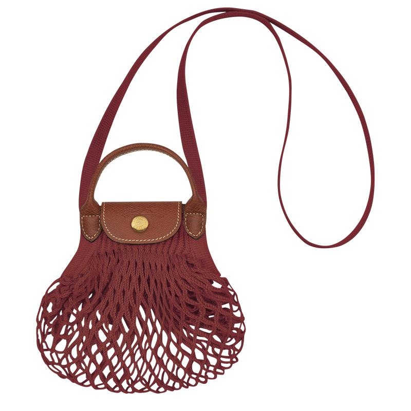 Longchamp Le Pliage Filet XS Women\'s Mesh Bag Mahogany Brown | UCY-124938