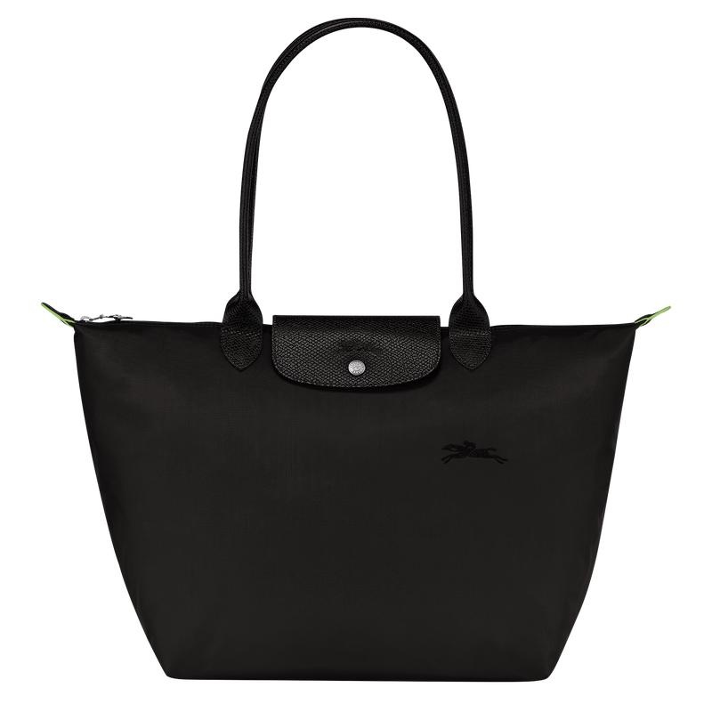 Longchamp Le Pliage Green L Women\'s Tote Bag Black | SBY-521097