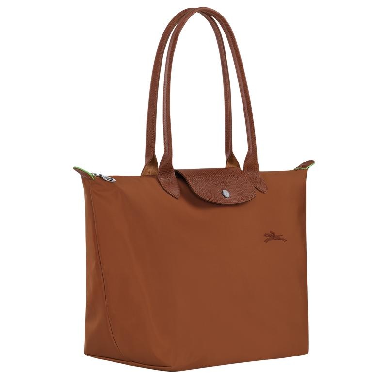 Longchamp Le Pliage Green L Women's Tote Bag Cognac Brown | RUC-941286