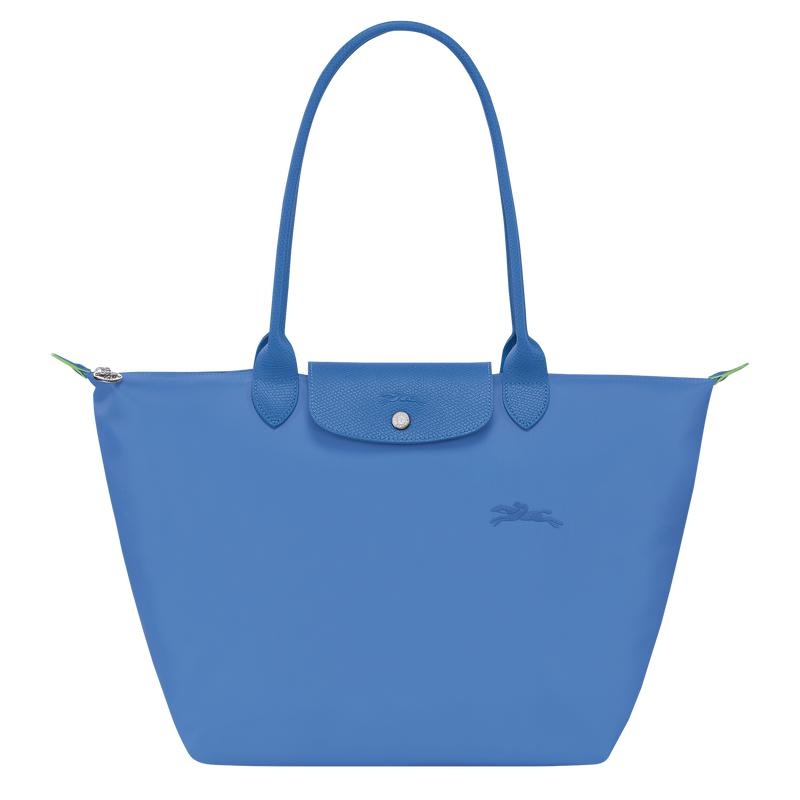 Longchamp Le Pliage Green L Women\'s Tote Bag Cornflower Blue | QEU-372981