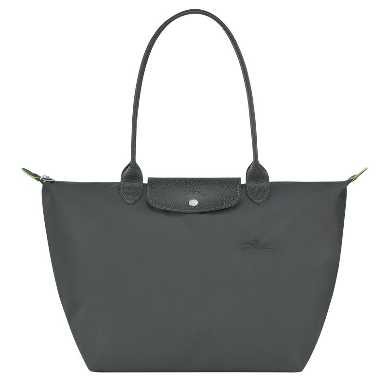 Longchamp Le Pliage Green L Women\'s Tote Bag Graphite Grey | NWF-914368