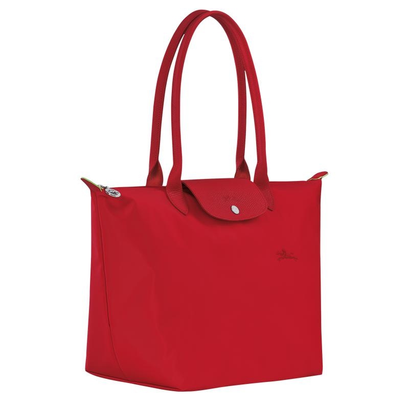 Longchamp Le Pliage Green L Women's Tote Bag Tomato Red | BVI-583061