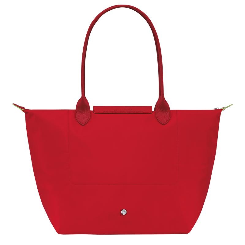 Longchamp Le Pliage Green L Women's Tote Bag Tomato Red | BVI-583061