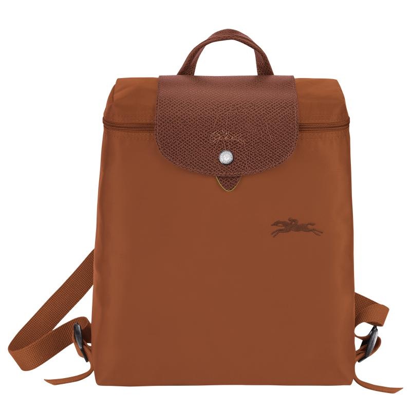 Longchamp Le Pliage Green M Men\'s Backpacks Cognac Brown | MXY-520169