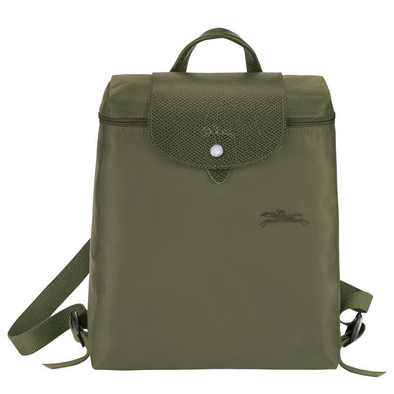 Longchamp Le Pliage Green M Men\'s Backpacks Forest Green | HIU-416539