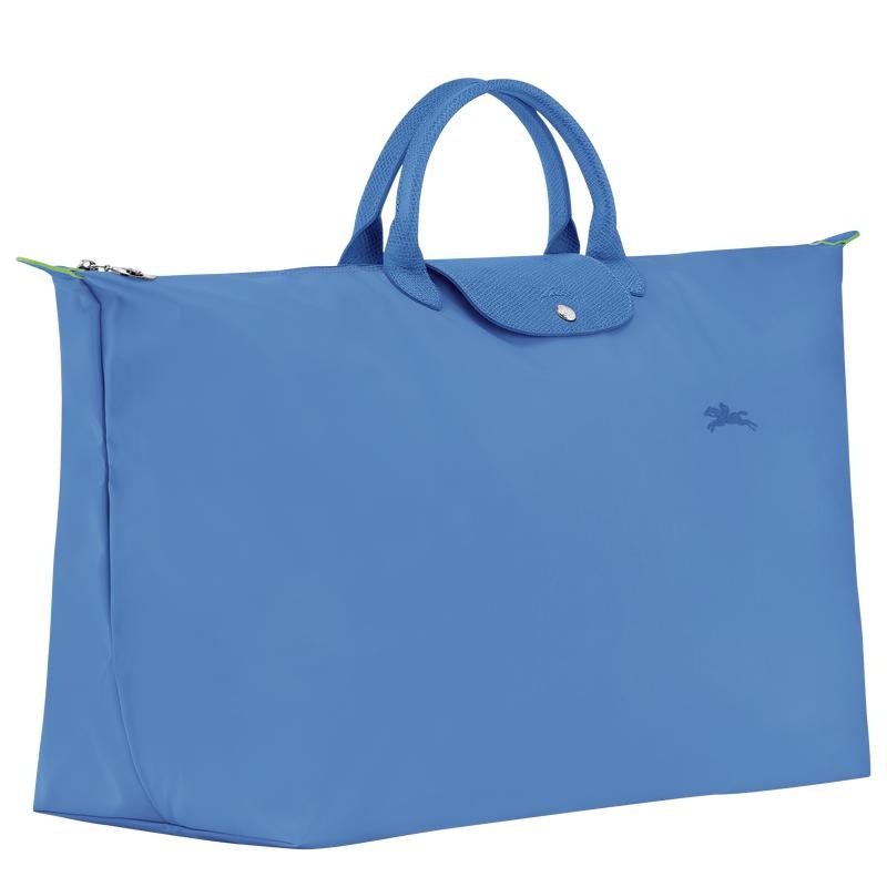 Longchamp Le Pliage Green M Men's Travel Bags Cornflower Blue | DTL-683952