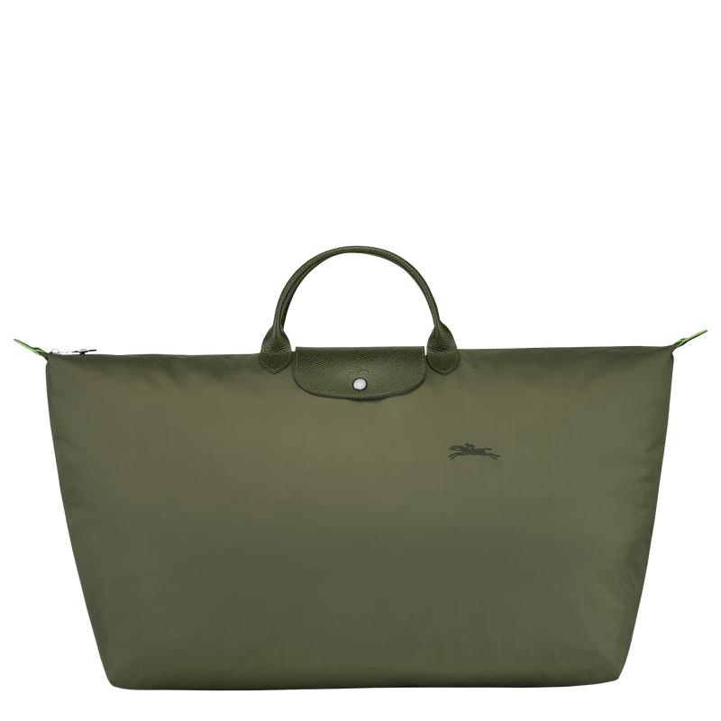 Longchamp Le Pliage Green M Men\'s Travel Bags Forest Green | WDQ-625317