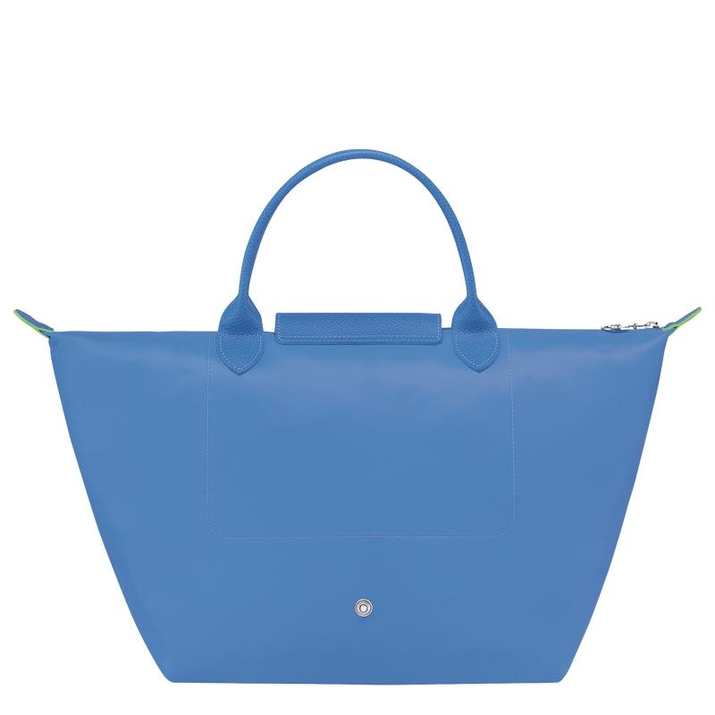 Longchamp Le Pliage Green M Women's Handbags Cornflower Blue | ACX-681740