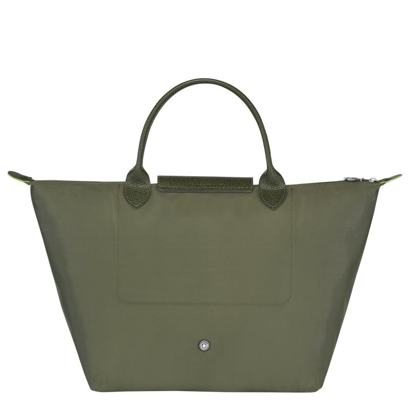 Longchamp Le Pliage Green M Women's Handbags Forest Green | DKW-187364