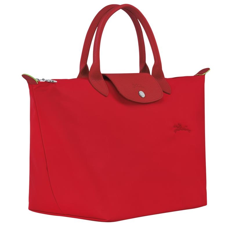 Longchamp Le Pliage Green M Women's Handbags Tomato Red | BMG-569741